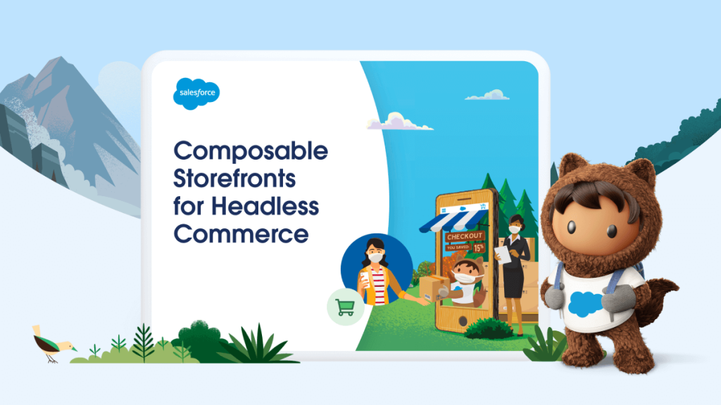 Astro standing next to the Composable Storefronts for Headless Commerce guide