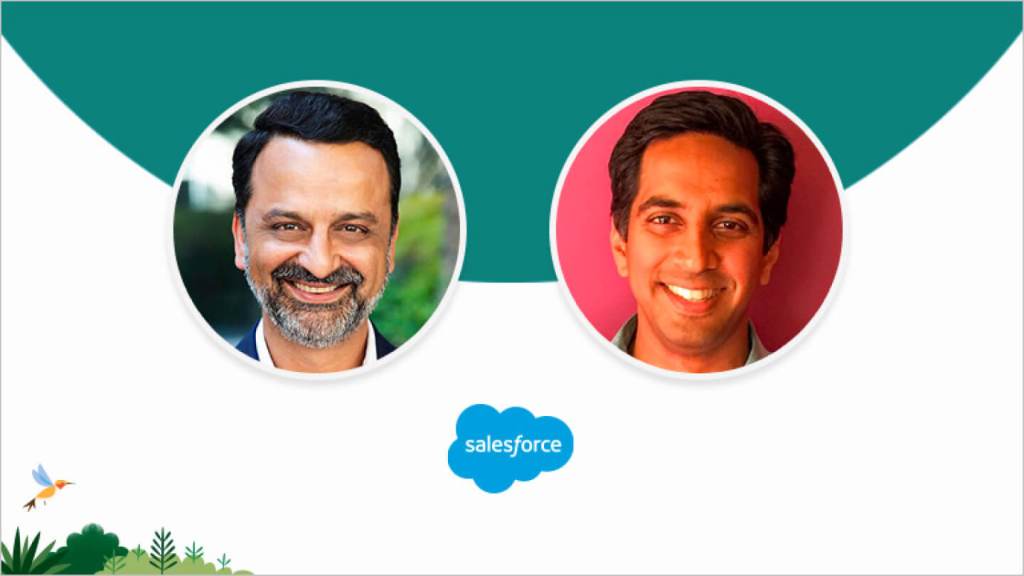 Generative AI experts and featured Salesforce speakers, Ketan Karkhanis and Arvind Seshan.