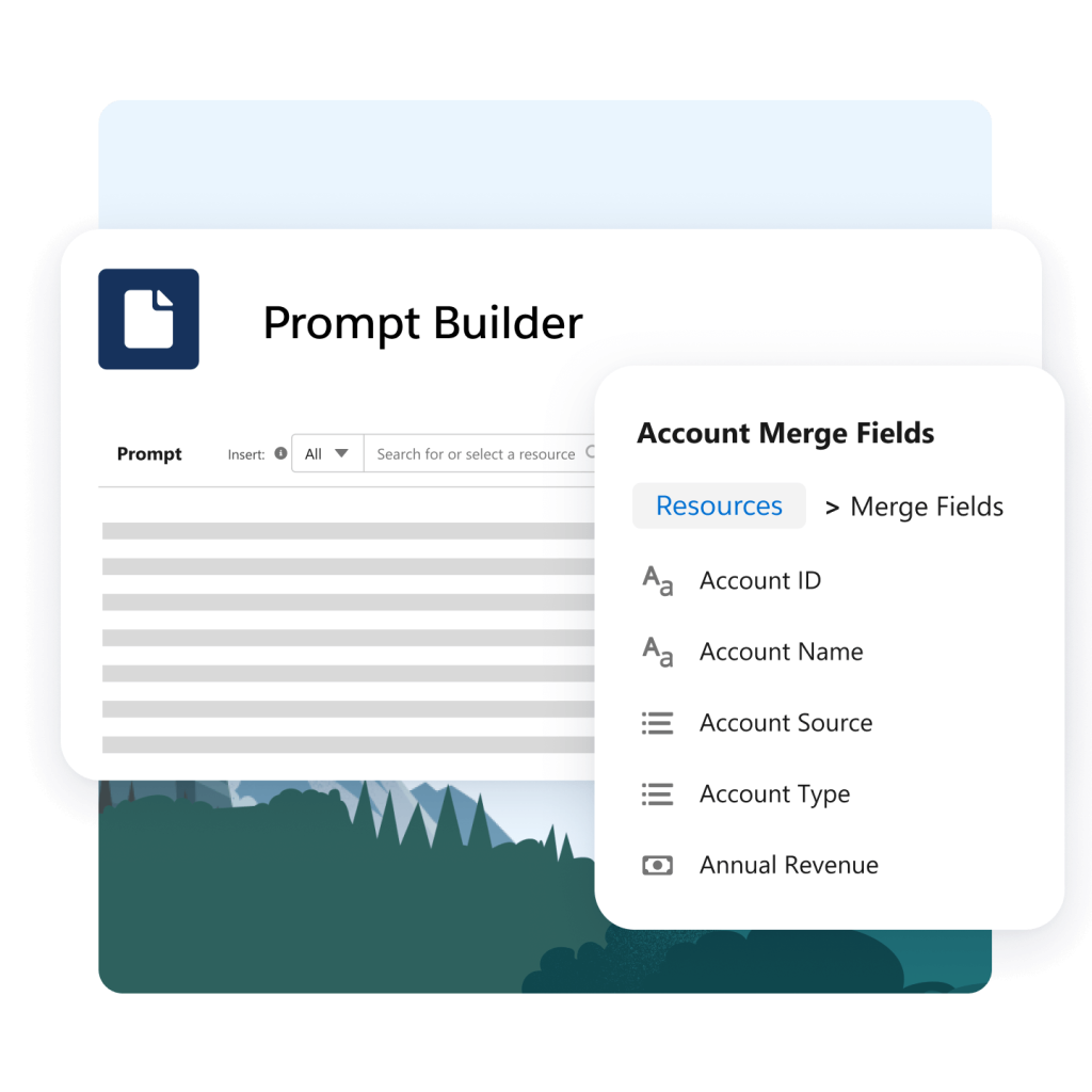  A Prompt Builder account merge window.
