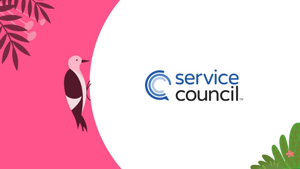 Bird with the Service Council logo