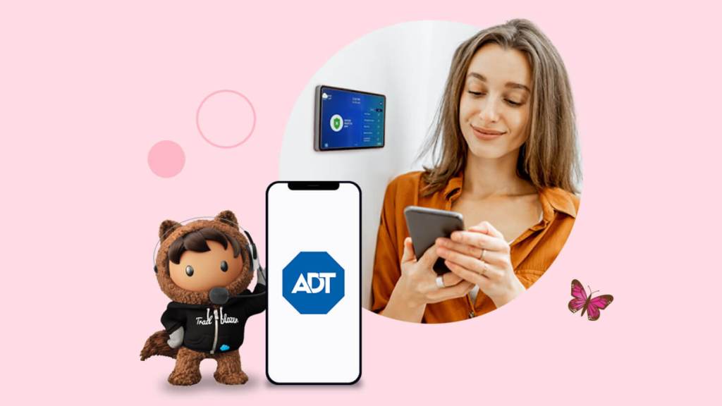 Astro with phone and ADT logo
