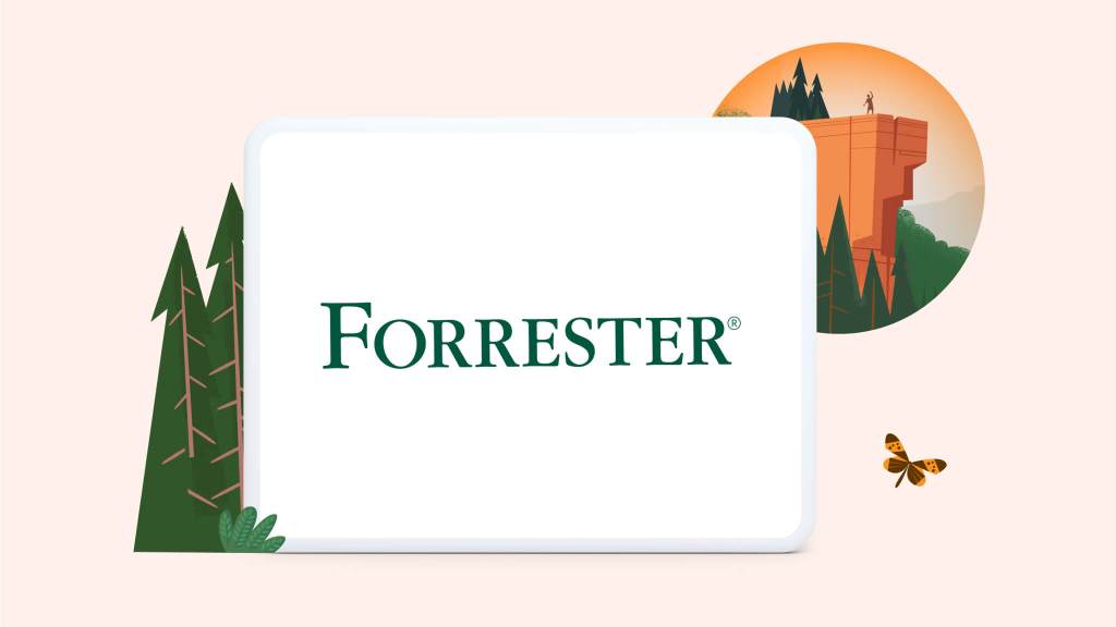 Screen showing Forrester logo