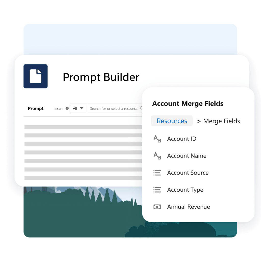  A Prompt Builder account merge window.
