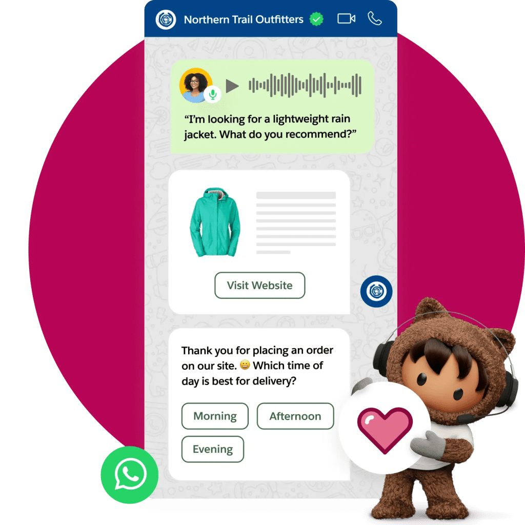 Chat windows of AI powered customer service