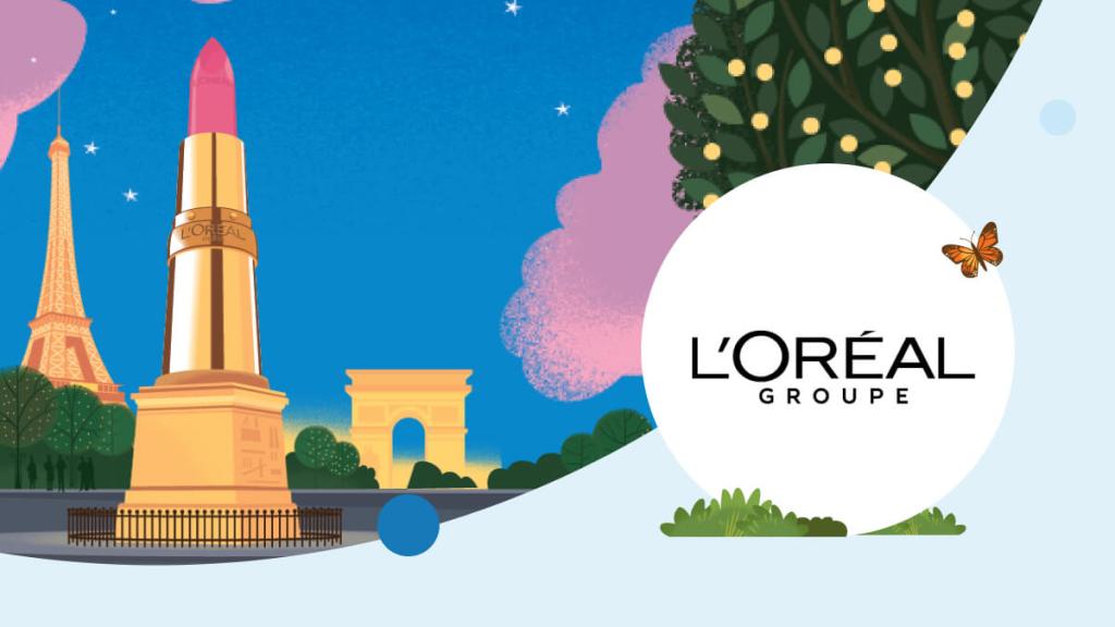 Image showing the L'Oréal logos with the Eiffel Tower and a lipstick