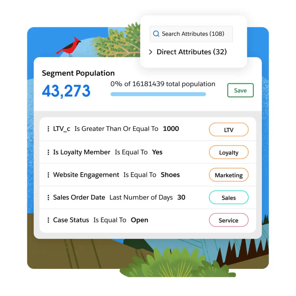 One window shows email builder template options and another shows a built out offer email.