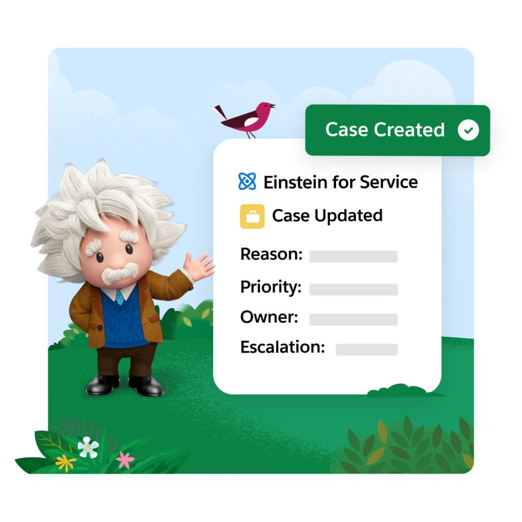 Einstein provides a data entry with case details