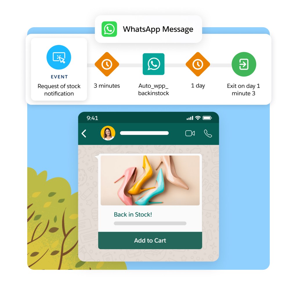 Image of a targeted WhatsApp message offer.