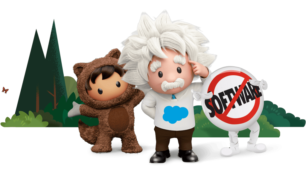 Astro and Einstein with a no software sign