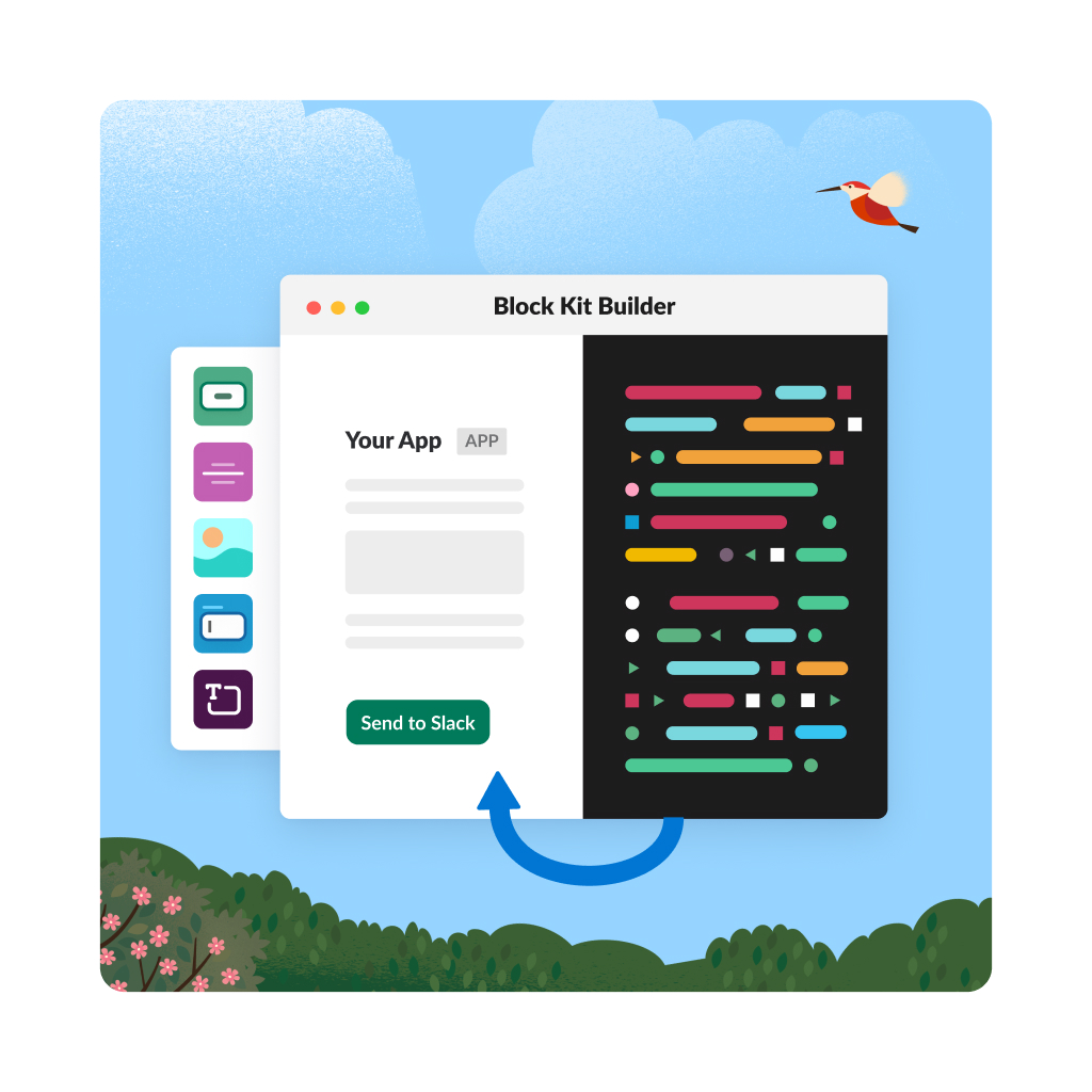 Slack logo surrounded by logos for third party AI tools