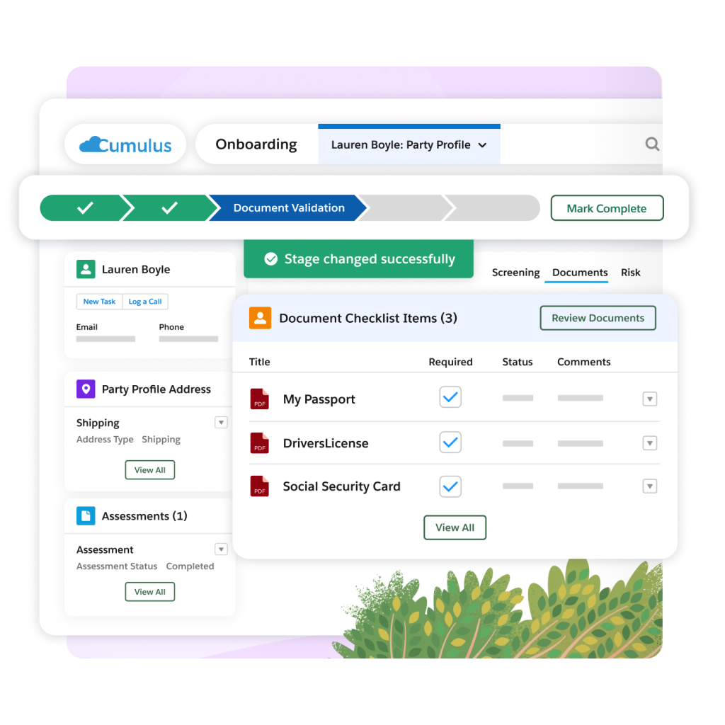 An onboarding portal shows how easy it is to validate and review documents.