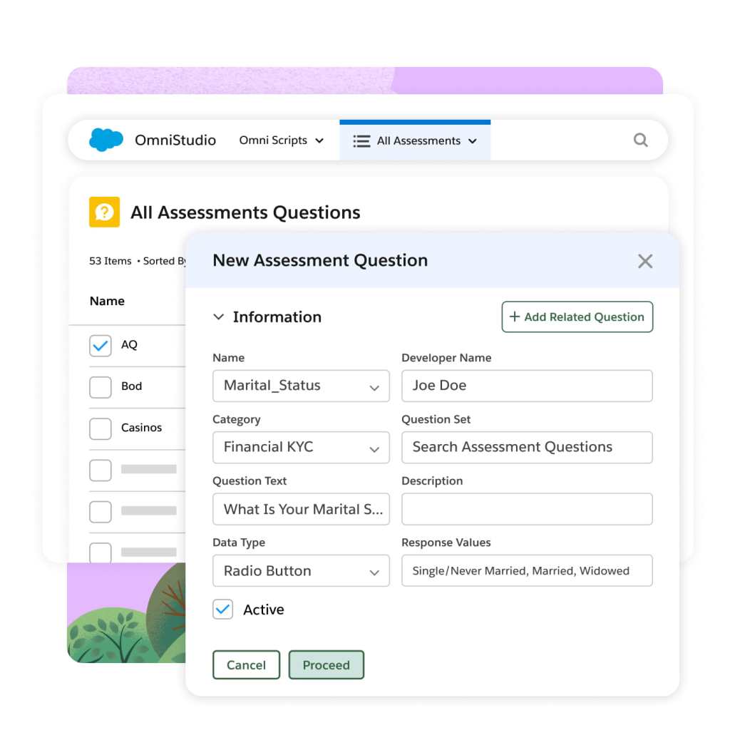 A portal that shows how easy it is to create discovery assessments.
