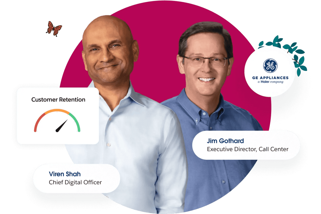Le responsable numérique de GE Appliances, Viran Shah, et le directeur exécutif du centre d'appels de GE Appliances, Jim Gothard